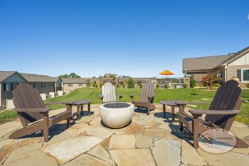 Outdoor fire pit with seating